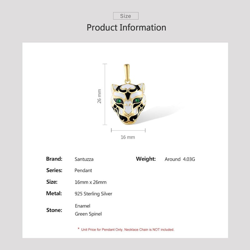 Santuzza 925 Sterling Silver Animal Gemstone Pendant for Women - Image 4